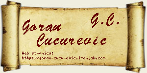 Goran Cucurević vizit kartica